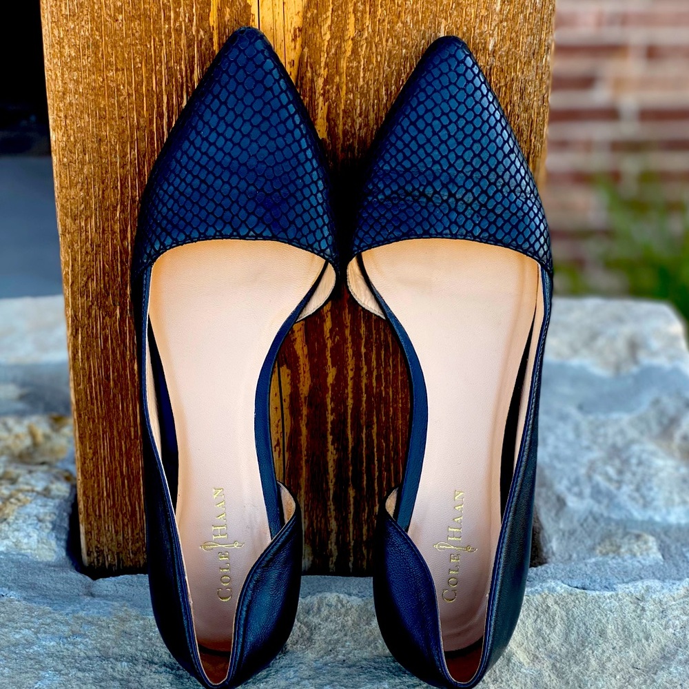 Cole Haan Amalia Snake Skimmer Flat